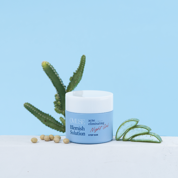 Kem dưỡng giảm mụn và ngăn ngừa mụn OMUSE - Blemish Solution Acne Eliminating Night Gel 50g