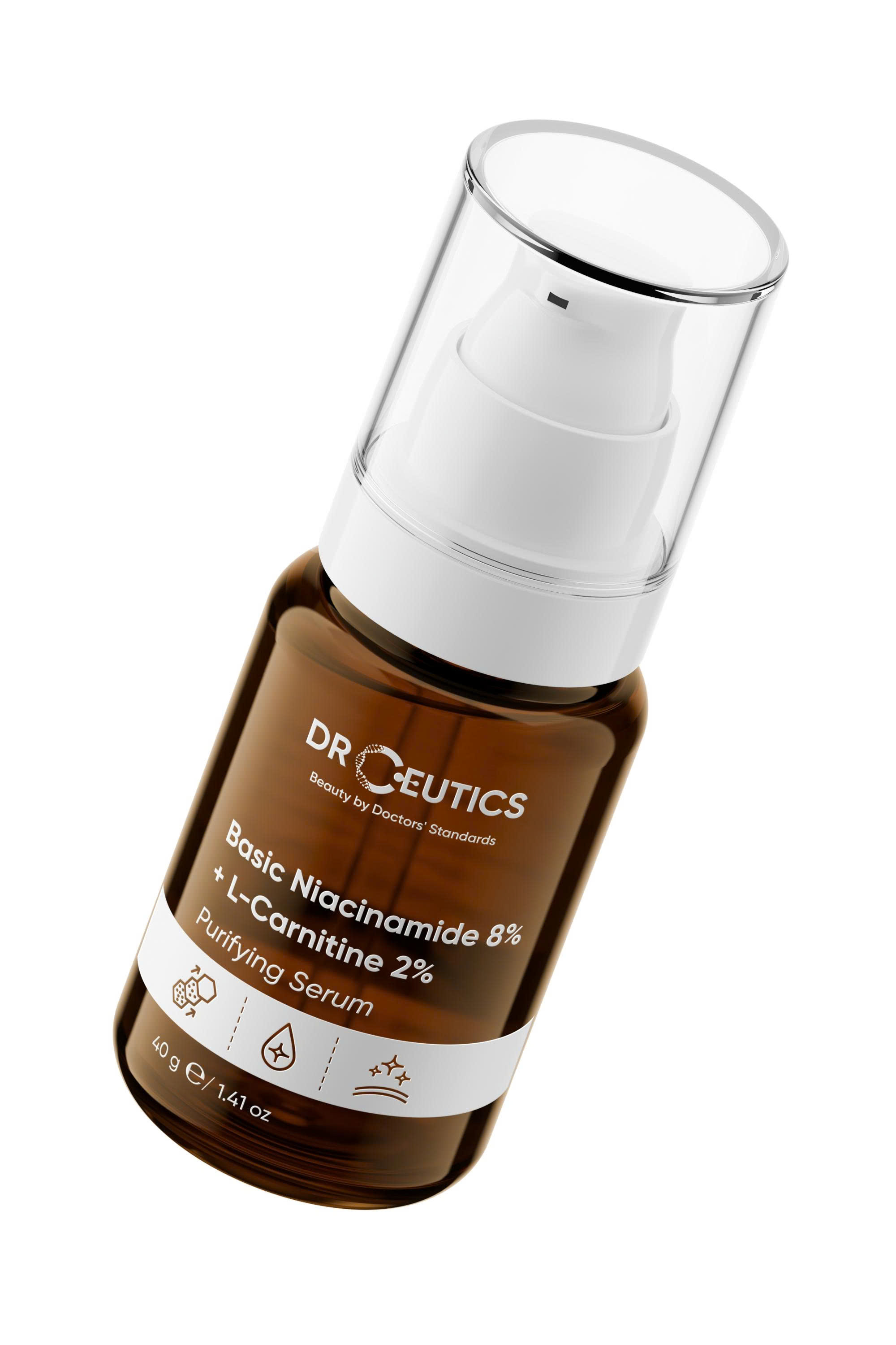 F537 - DRCEUTICS - Tinh chất làm trắng Basic Niacinamide 8% + L-Carnitine 2% Purifying Serum 40g