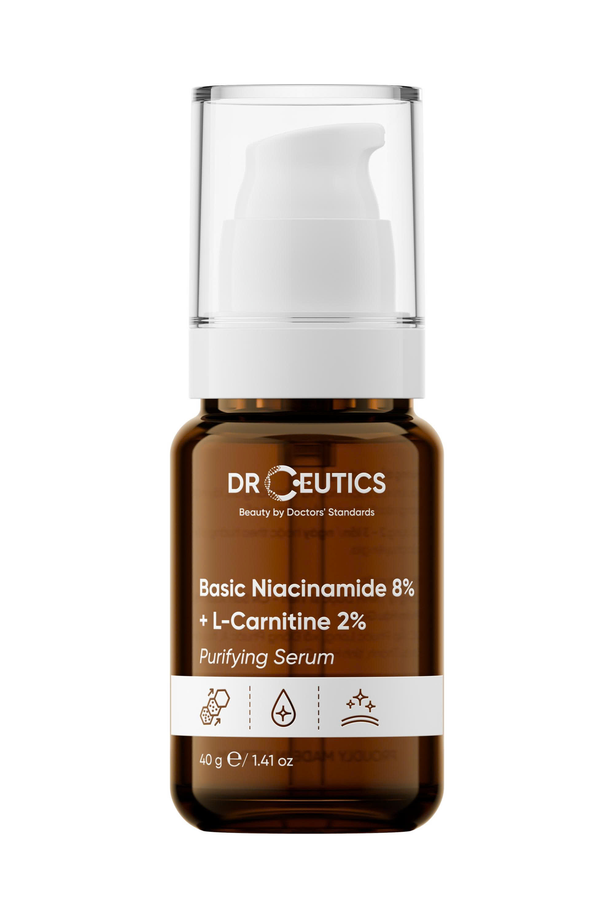 F537 - DRCEUTICS - Tinh chất làm trắng Basic Niacinamide 8% + L-Carnitine 2% Purifying Serum 40g