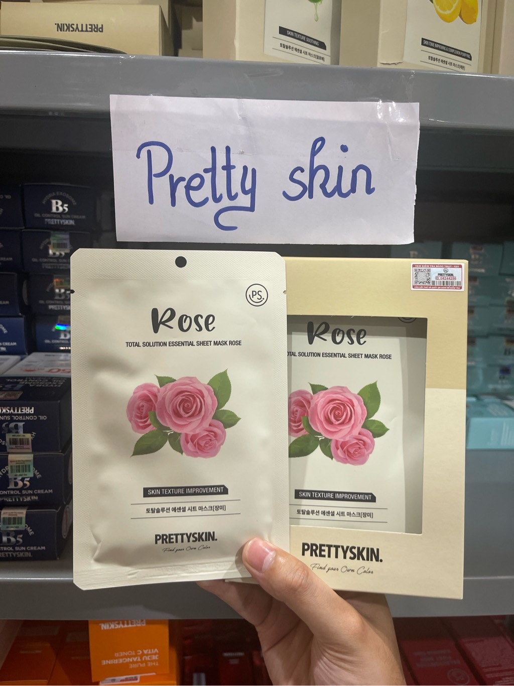 f256 - Prettyskin - Combo 3 miếng mặt nạ giấy Prettyskin - Hoa hồng (Rose)