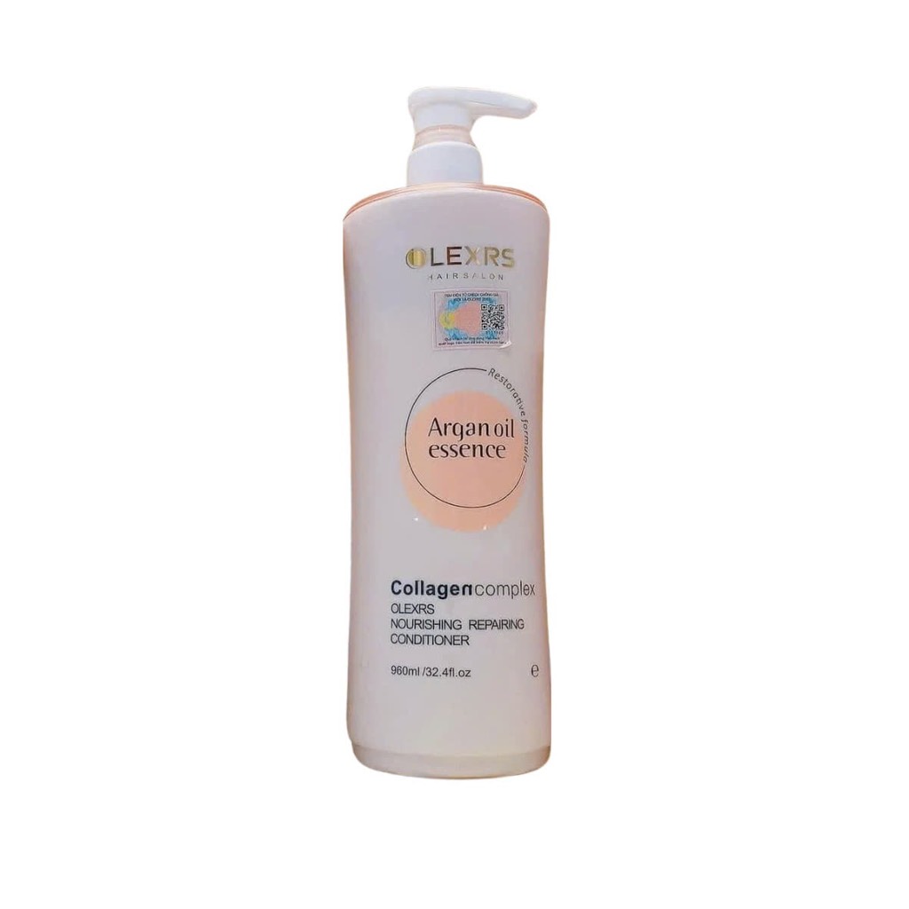 a90 - OLEXRS - (Mẫu mới 2025) Dầu gội / Dầu xả Hair Salon Argan Oil Collagen Complex 960ml