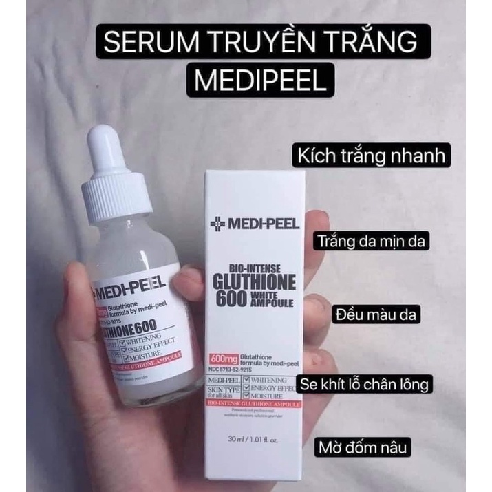 Tinh Chất Dưỡng Trắng Medi-Peel Bio-Intense Glutathione 600 White Ampoule 30ml
