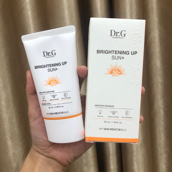 c840 - Bộ Sản Phẩm Kem chống nắng Dr.G  Brightening Up Sun+ SPF 50+ PA +++ 10ml - 20ml - 50ML (Cam)