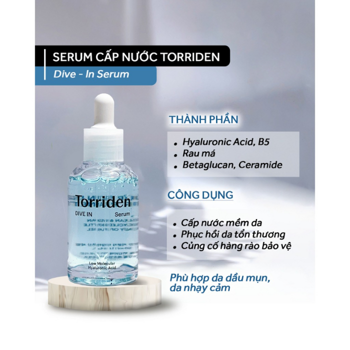 c563 - Serum Torriden Dive-in 50ml | Siêu Cấp Nước Phục Hồi Da - dưỡng bóng khỏe.