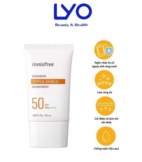 Kem Chống Nắng Innisfree Intensive Triple - Shield Sunscreen SPF 50+/PA++++ 50ml