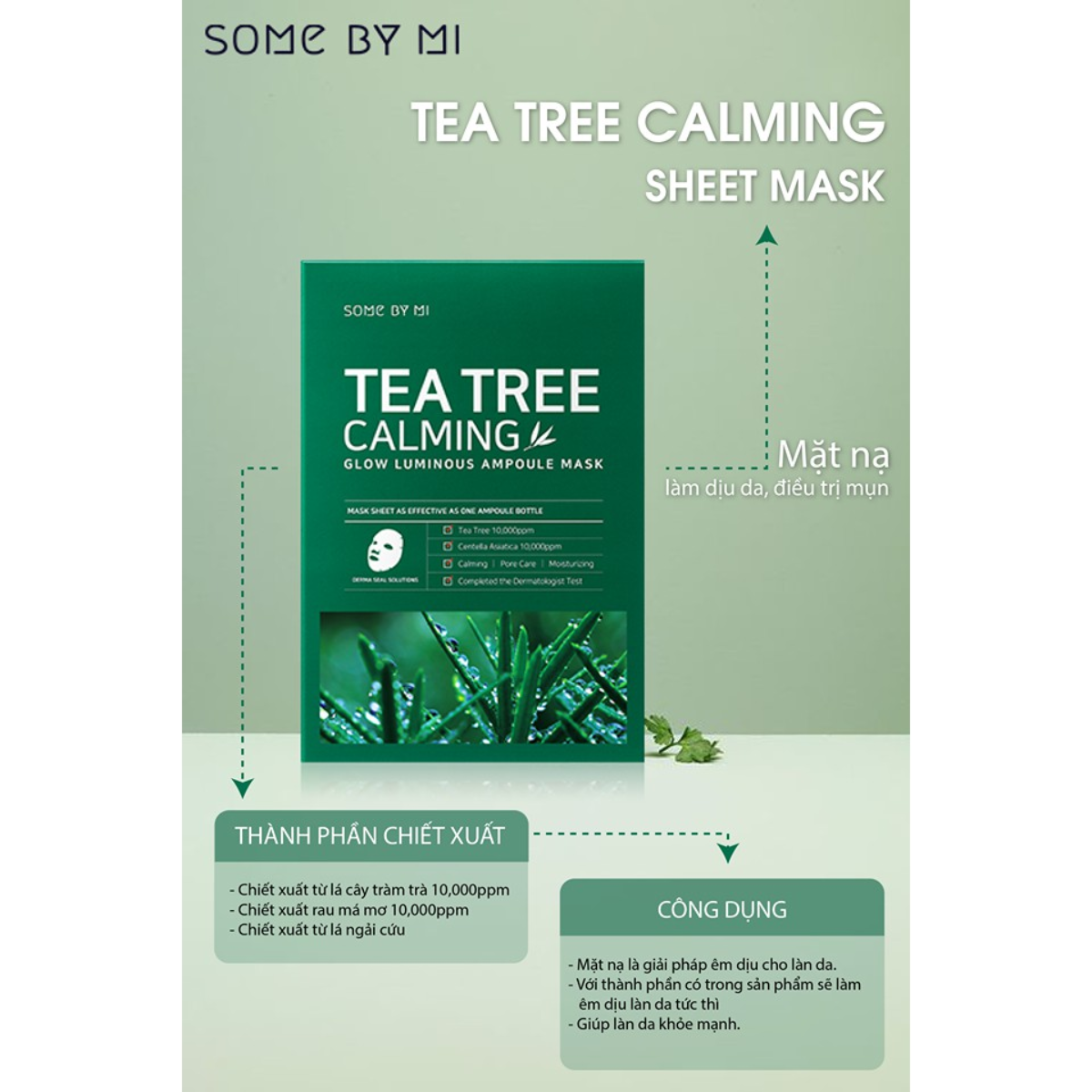 Mặt nạ dưỡng ẩm làm dịu sáng da Some By Mi AMPOULE MASK 25g