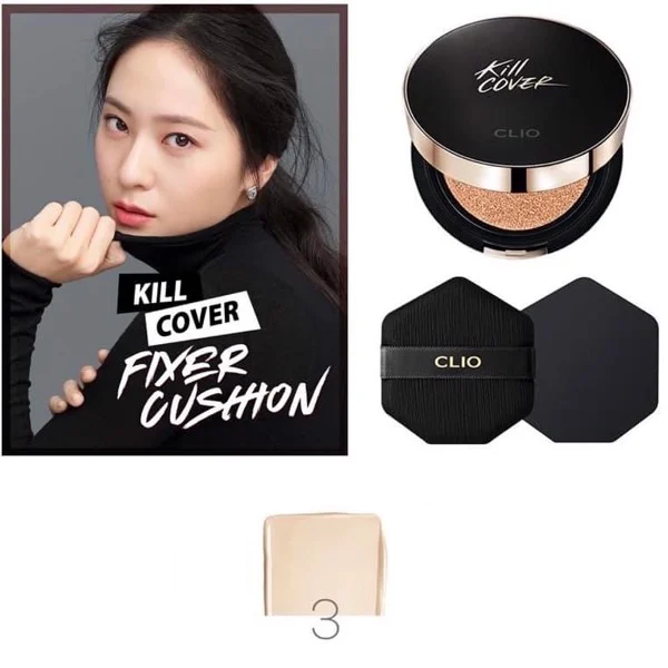 Phấn Nước Clio Kill Cover Fixer Cushion SPF 50+, PA+++ 15g ( 1 hộp kèm 1 lõi)