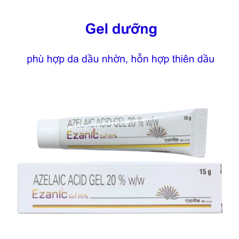 Gel  - Kem dưỡng Giảm mụn , Mờ Thâm , Dưỡng Sáng Da Ezanic 20% Azelaic Acid 15g