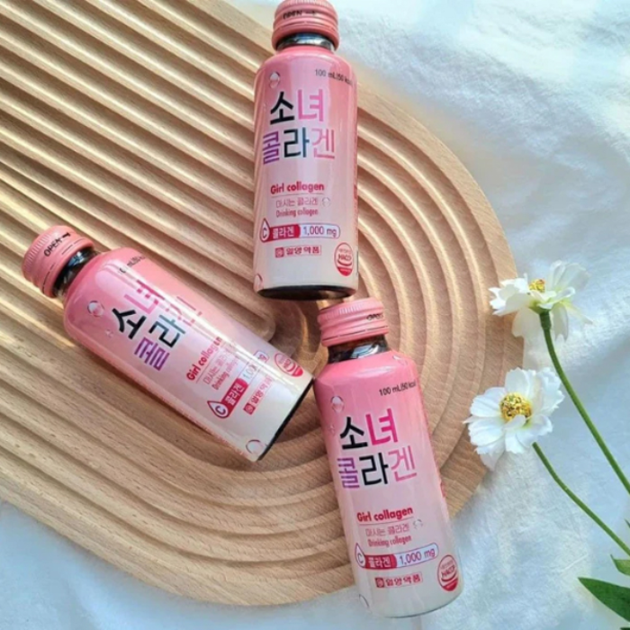 e511 - Nước Uống Bổ Sung Collagen Làm Đẹp Da Girl Collagen 1000mg Hộp 10 Chai x 100ml