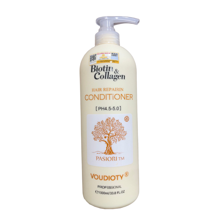 Dầu Gội và Xả Biotin Collagen Voudioty Phục Hồi Tóc 1000ml