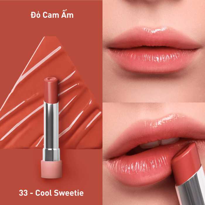 Son Bóng Dưỡng Môi 3CE Glazy Lip Glow Dạng Thỏi Có Màu, Hàn Quốc