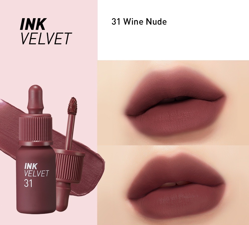 Son kem Peripera Peri's Ink Velvet / Ink AIRY Velvet - Son bóng Water Bare Tint