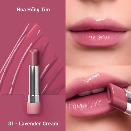 Son Bóng Dưỡng Môi 3CE Glazy Lip Glow Dạng Thỏi Có Màu, Hàn Quốc