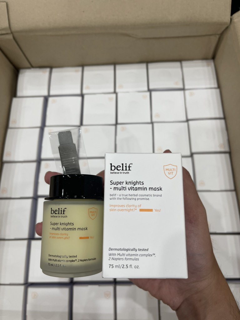Mặt Nạ Ngủ Dưỡng Sáng, Cấp Ẩm & Phục Hồi Da Chuyên Sâu Belif Super Knight Multi Vitamin Mask Anh Quốc 75ml