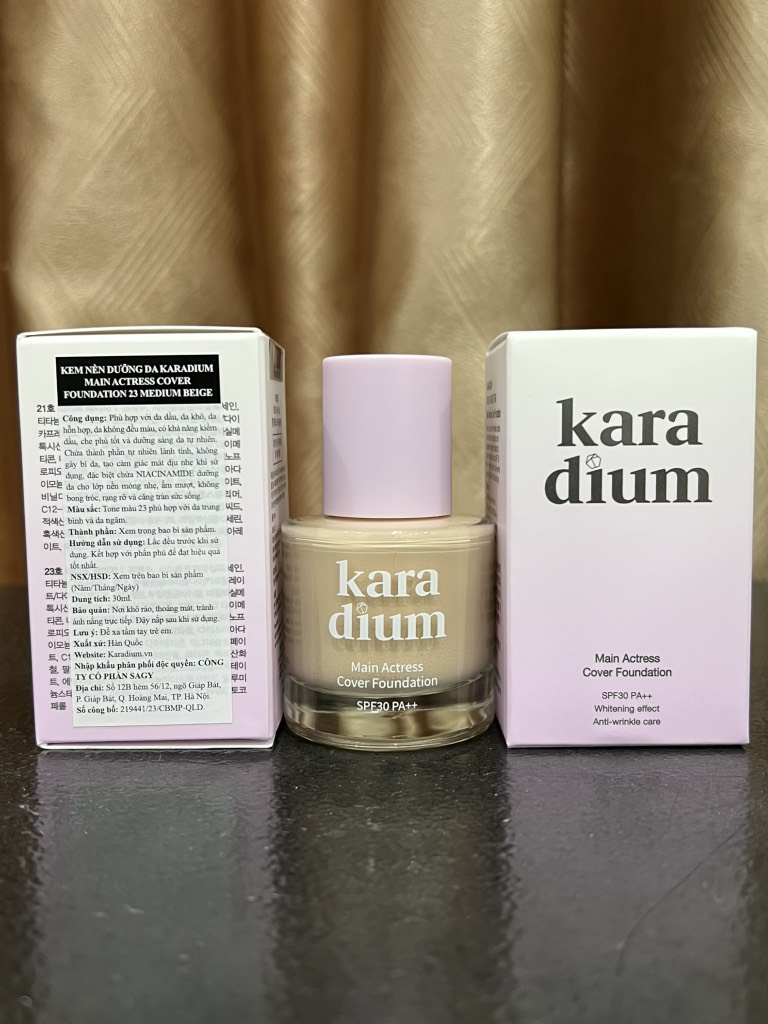 c731 - Kem nền Che Khuyết Điểm Karadium Main Actress Cover Foundation 30ml
