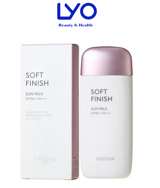 Kem Chống Nắng Missha All-around Safe Block Soft Finish Sun Milk SPF50+/Pa+++ 70ml (Màu hồng)