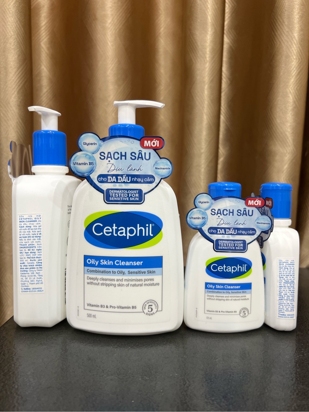 Sữa rửa mặt dịu lành cho da dầu nhạy cảm CETAPHIL OILY SKIN CLEANSER 125ml - 473ML - 500ml