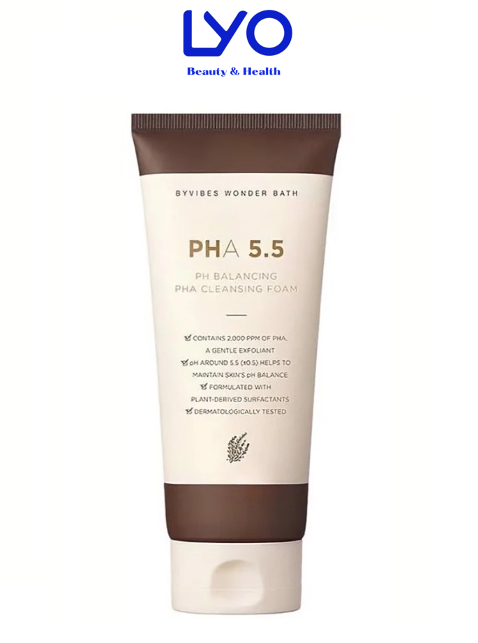 c567 - Sữa Rửa Mặt Tẩy Da Chết Byvibes Wonder Bath PHA 5.5 Sạch Sâu, Ngừa Mụn 150ml