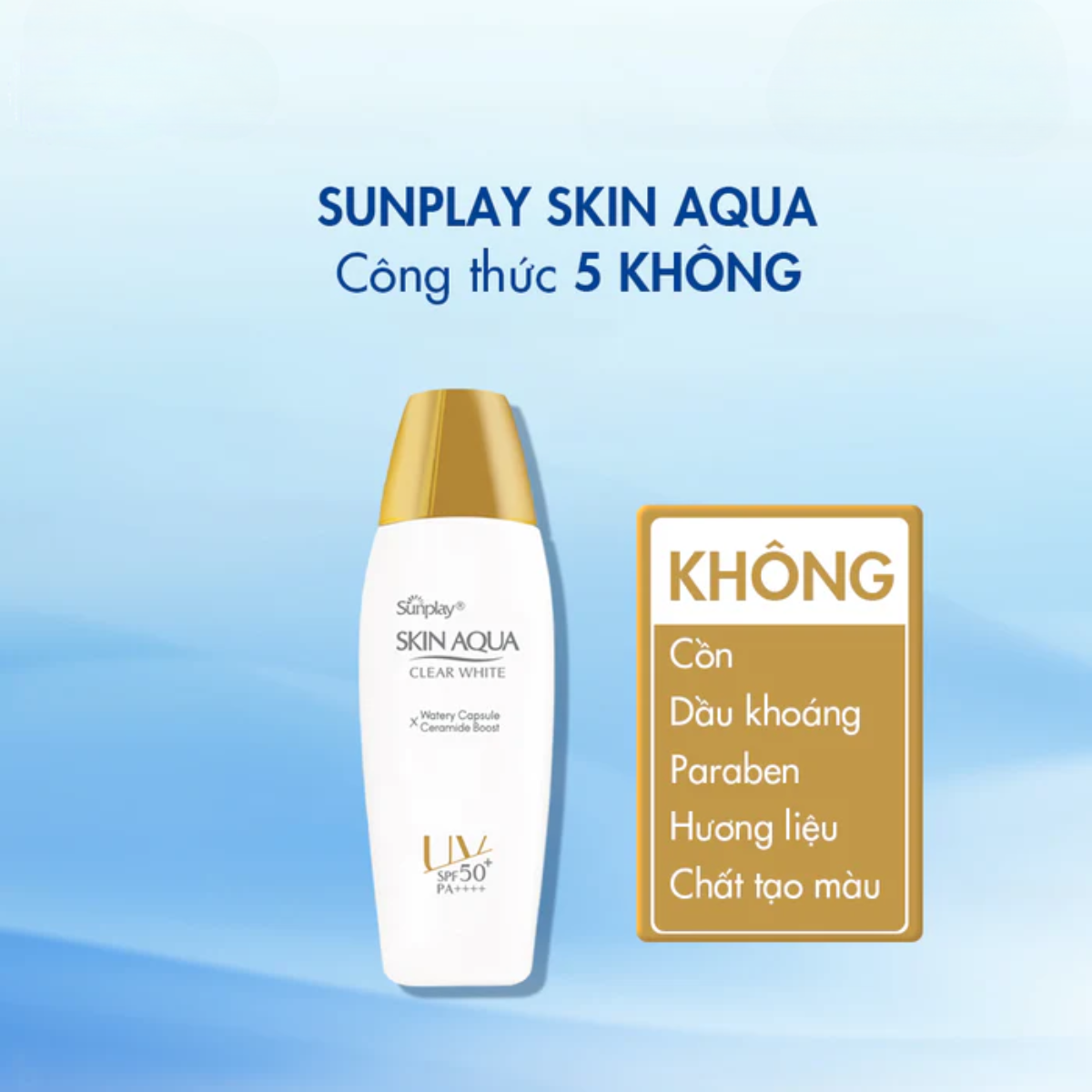 Sữa Chống Nắng Hàng Ngày Dưỡng Trắng Cho Da Dầu Sunplay Skin Aqua Clear White SPF50 Nhật Bản Dung Tích 25g - 55g