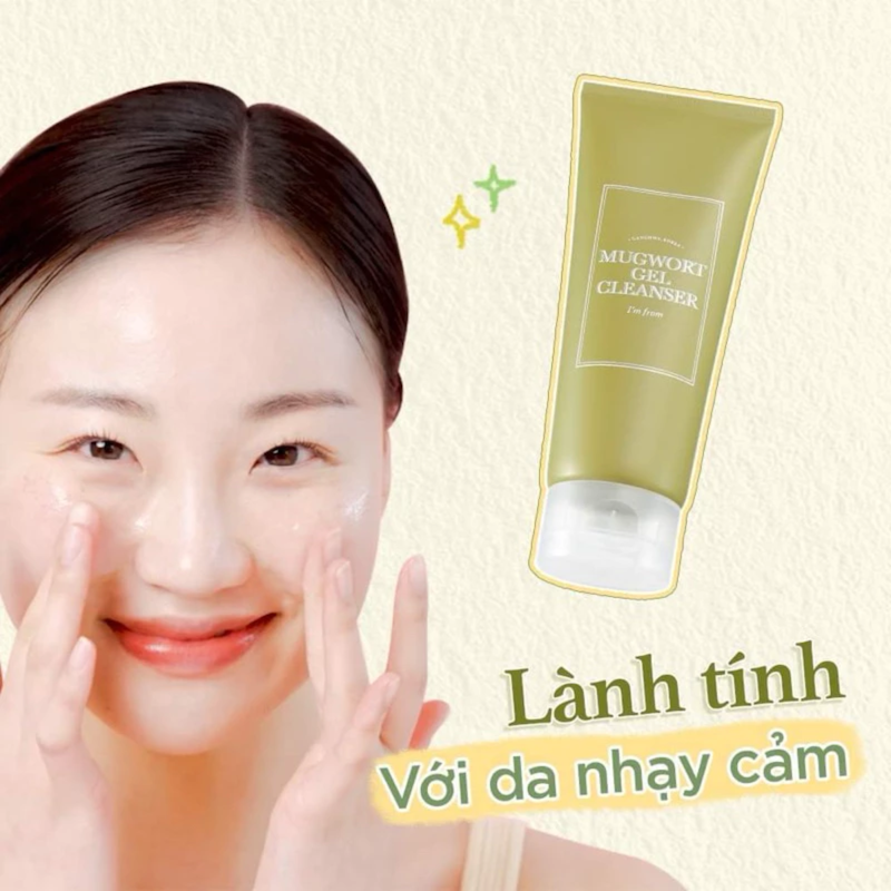 Sữa Rửa Mặt Dịu Nhẹ, Dành Cho Mọi Loại Da I’m from Mugwort Gel Cleanser Hàn Quốc 30ml