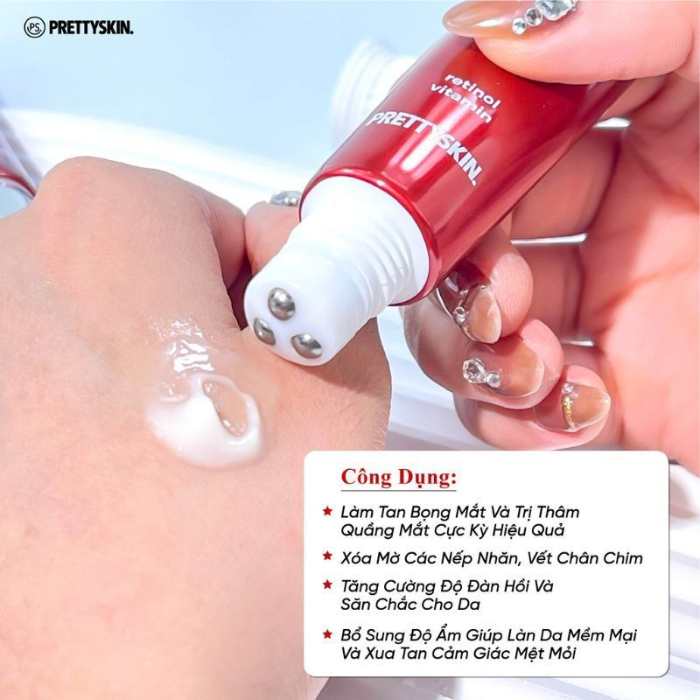 Kem dưỡng mắt Retinol Pretty Skin, Kem mắt Retinol Vitamin Eye Cream Prettyskin 30ml