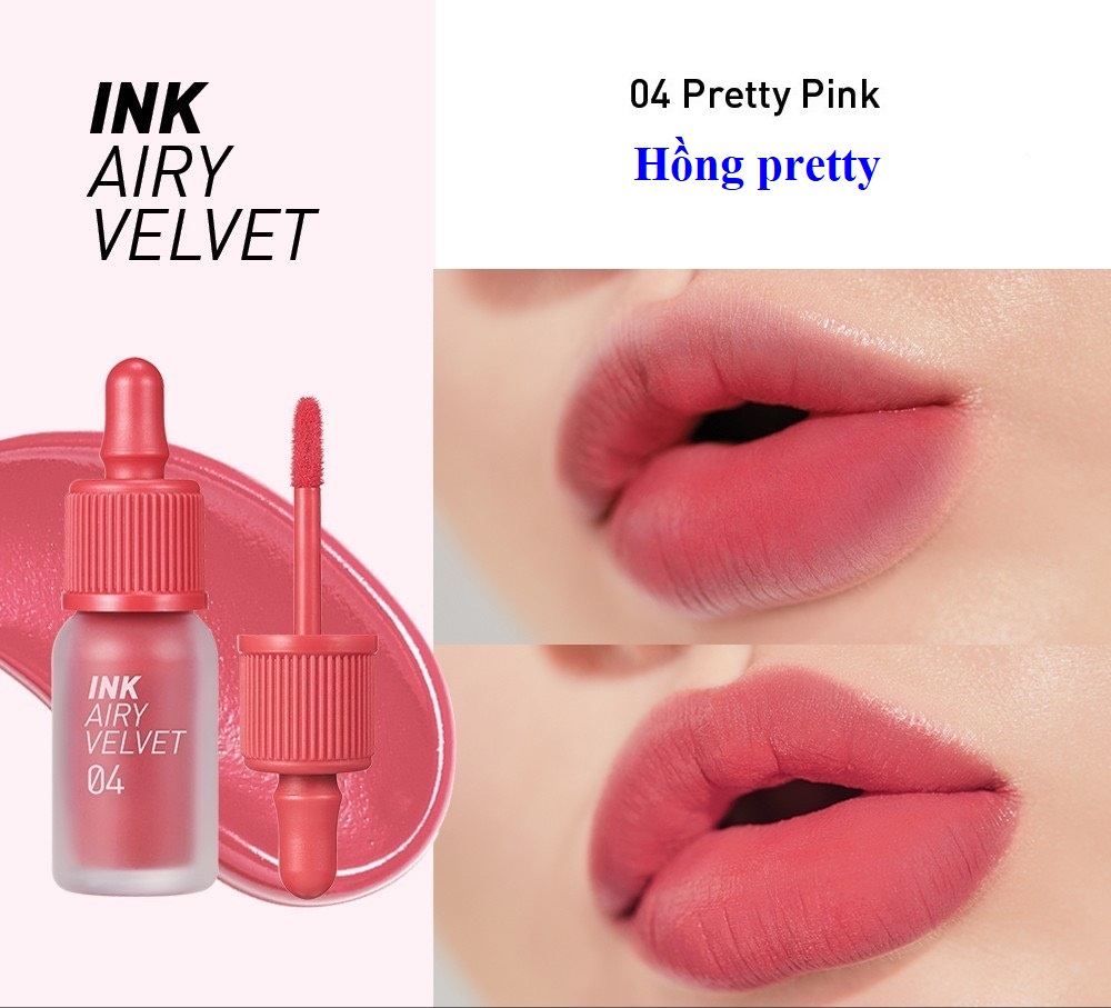 Son kem Peripera Peri's Ink Velvet / Ink AIRY Velvet - Son bóng Water Bare Tint