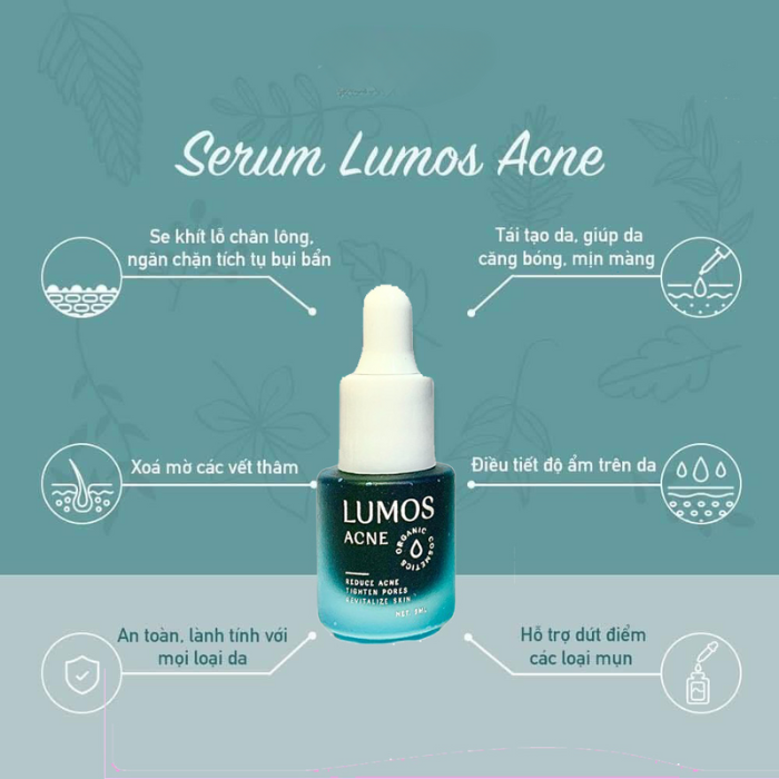 Serum Lumos Plus Giúp Sạch Mụn, Làm Mờ Vết Thâm 5ml