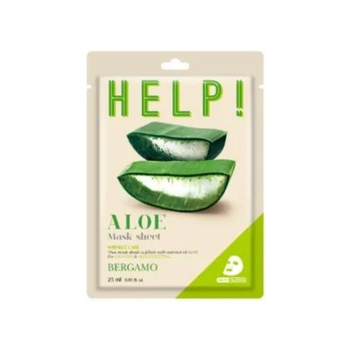 b531 - Bergamo - Combo 10M mặt nạ Help Mask Pack 25ml - Aloe - Nha Đam
