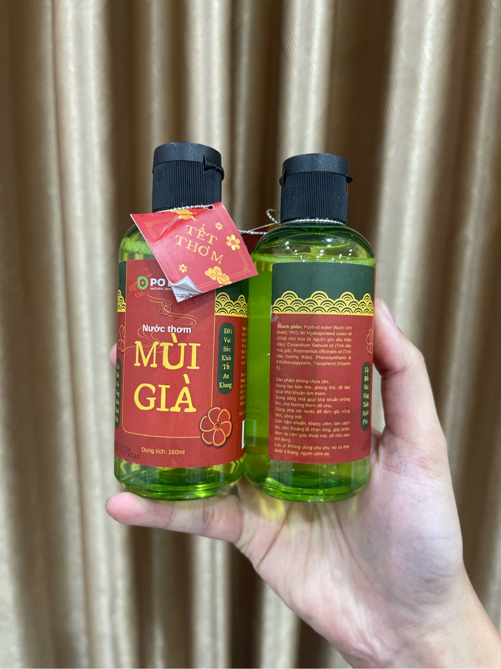Nước Thơm Mùi Già Pơ Lang Giúp Giảm Khuẩn, Làm Thơm, Mang Lại Hương Thơm Thanh Sạch, Thư Thái 160ml