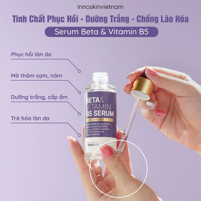 Innoskin - Serum Phục Hồi Beta & Vitamin B5 Serum 50ml - Cấp ẩm, phục hồi da, chống lão hóa