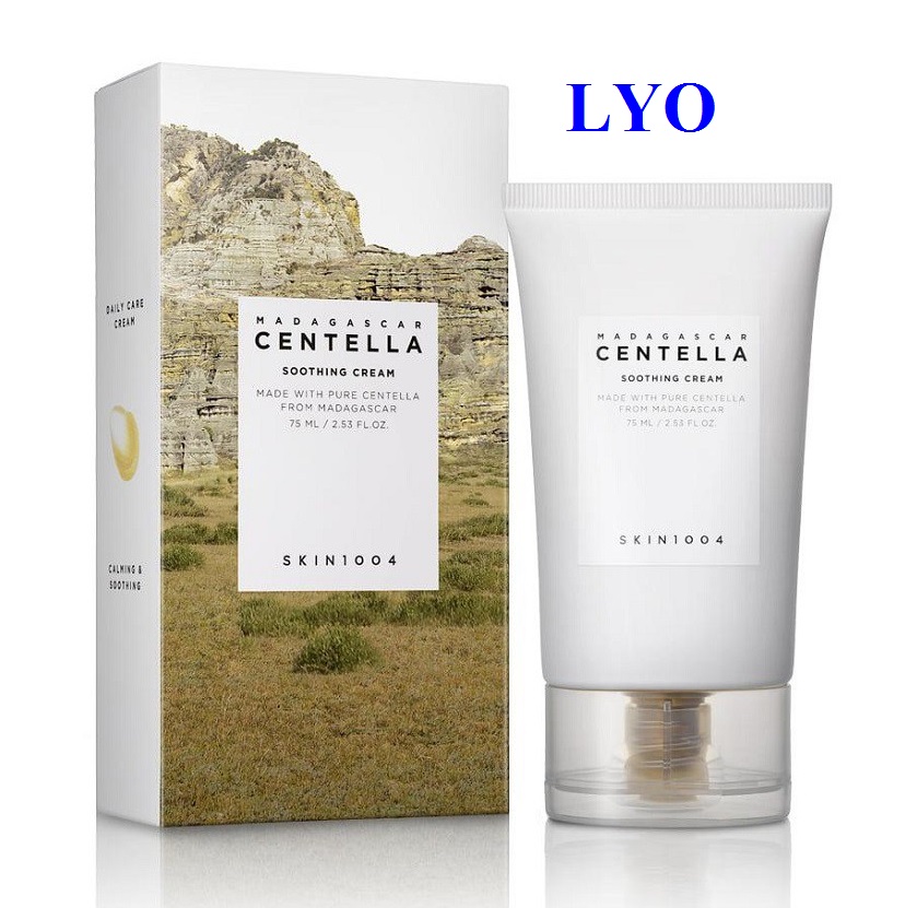 Kem dưỡng Rau Má Skin1004 Madagascar Centella Soothing Cream 75ml (Nắp trắng - Da dầu, hỗn hợp thiên dầu)