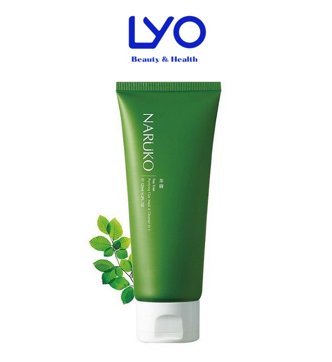 Sữa Rửa Mặt Tràm Trà Làm Sạch Sâu Naruko Tea Tree Purifying Clay Mask & Cleanser 120g