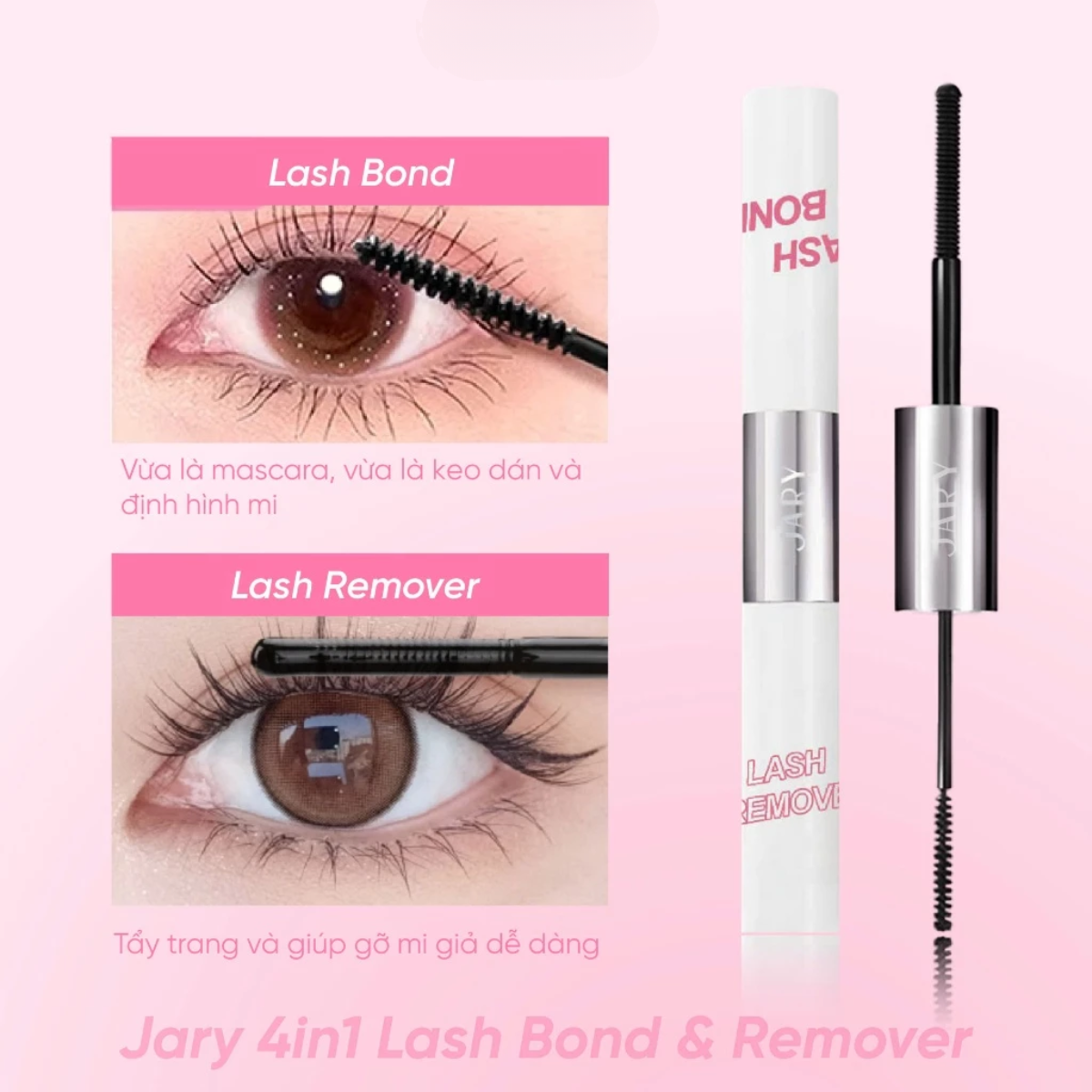 Keo Dán Mi 2 Đầu 4 Trong 1 JARY 4in1 Lash Bond & Remover 8g