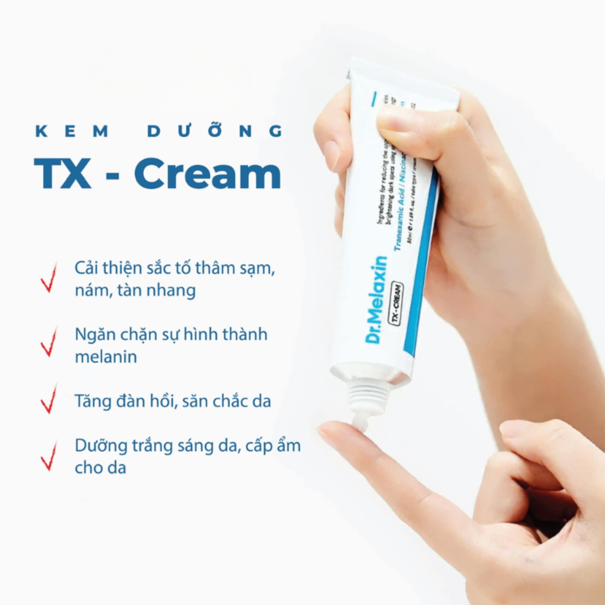 Kem Dưỡng Da Mờ Nám, Tàn Nhang TX Cream Dr.Melaxin Tăng Độ Đàn Hồi Cho Da Hàn Quốc 50ml