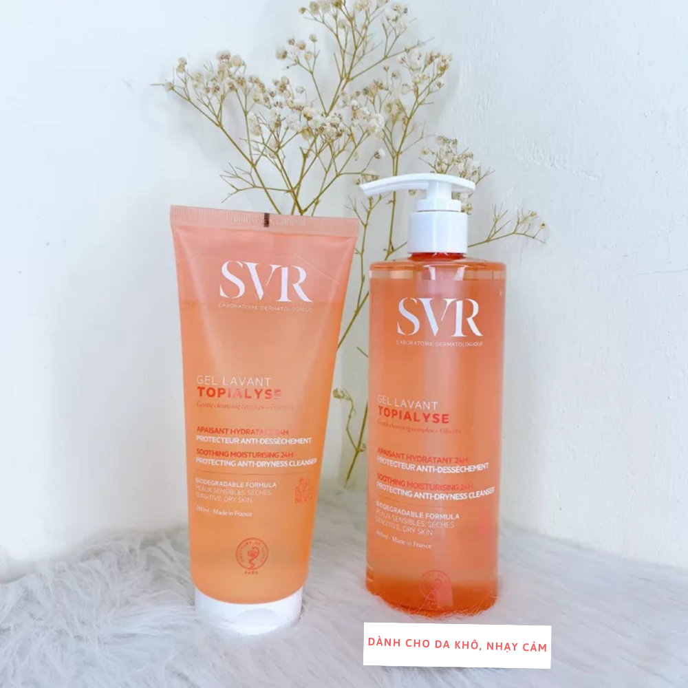 c864 - Sữa Rửa Mặt Pháp SVR Topialyse Gel Lanvant ( Tuýp 200ml - Hồng )