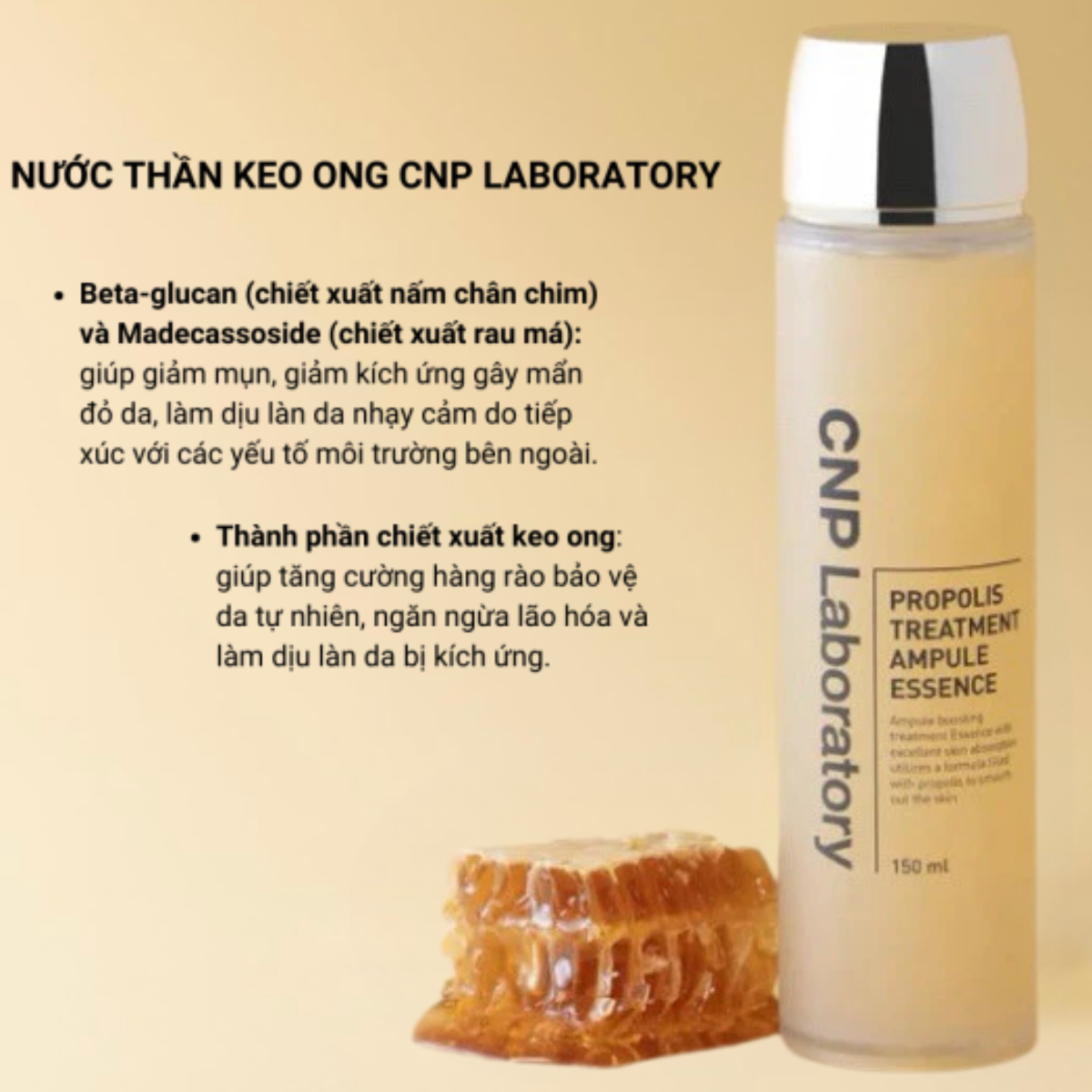 e220 - CNP - Set Nước Thần Keo Ong Propolis Treatment Ampoule Essence 150ml + 50ml
