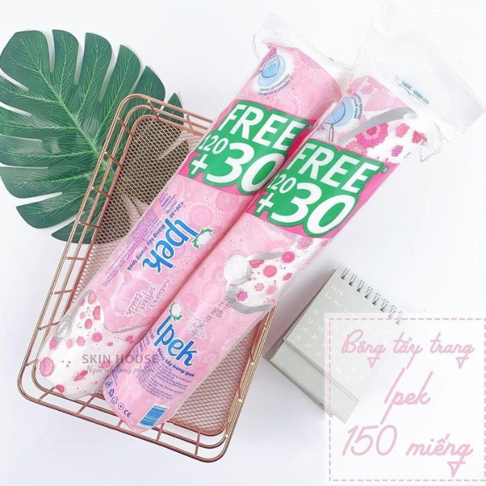 Bông tẩy trang ipek 150 miếng