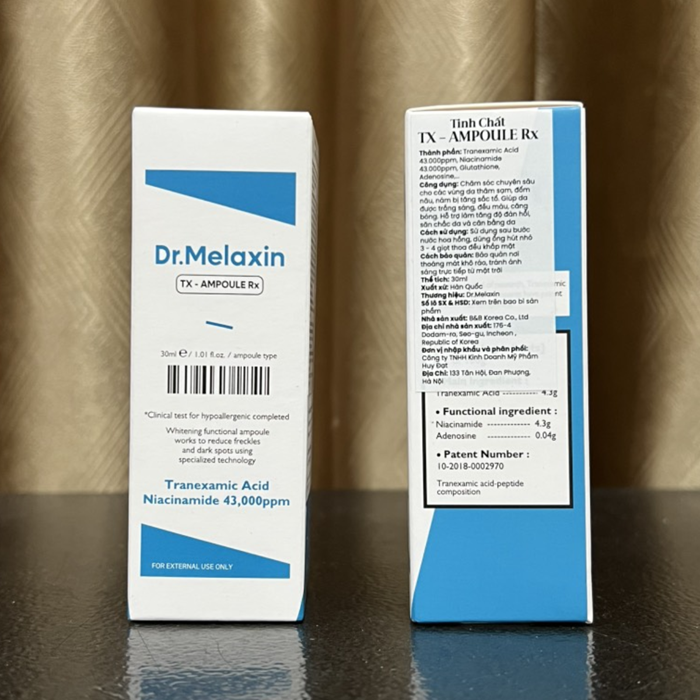 Tinh Chất Serum Nám Dr.Melaxin TX Ampoule RX Làm Mờ Thâm, Sạm Nám, Tàn Nhang, Hàn Quốc 30ml
