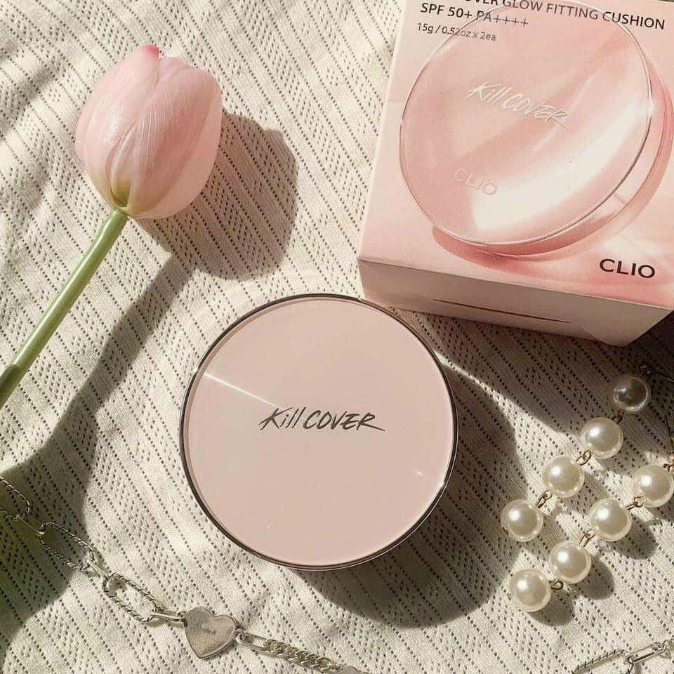 Phấn Nước Clio Kill Cover Glow / Glow Fitting Cushion SPF 50+ PA++++ 15g (1 hộp kèm 1 lõi)