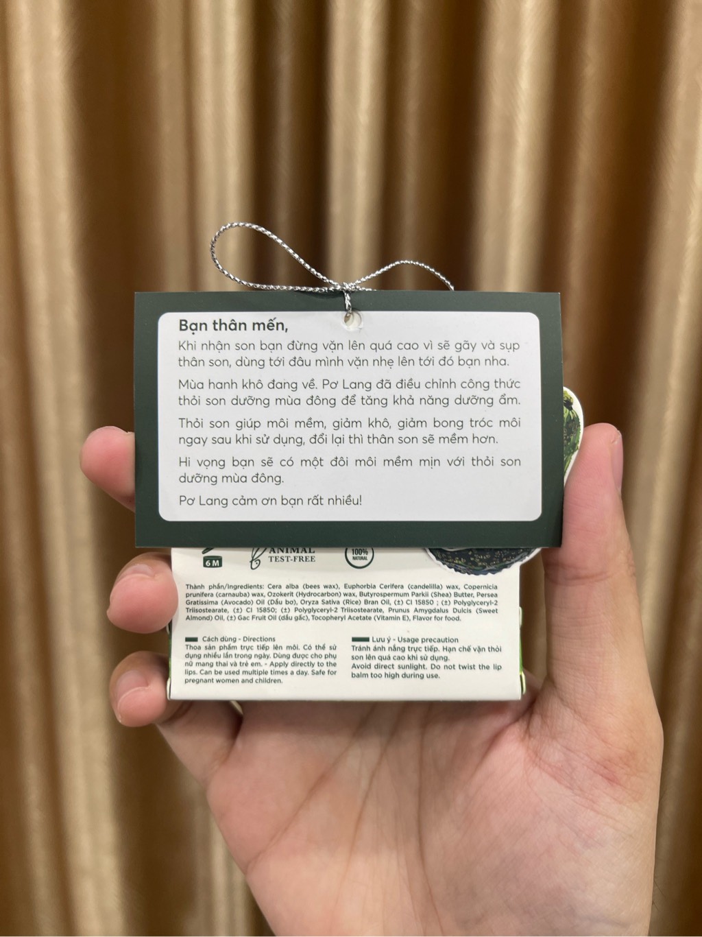 Son Dưỡng Bơ Tươi Pơ Lang Avocado Lip Balm Cho Môi Mềm Mịn, Căng Bóng 4g
