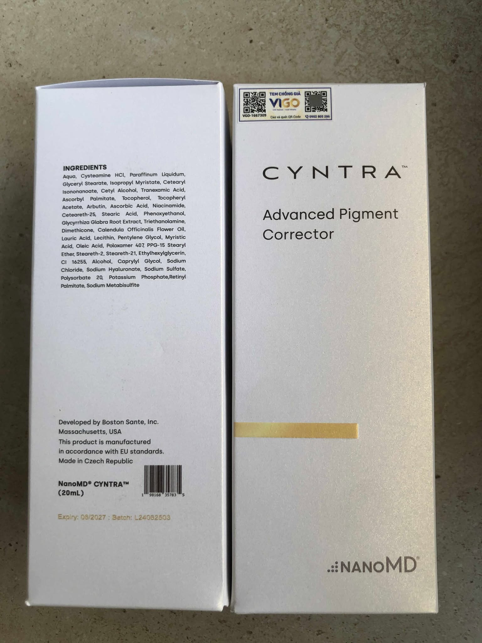 e532 - Tinh Chất Dưỡng Ẩm Và Làm Trắng Da NanoMD Cyntra Advanced Pigment Corrector 20ml