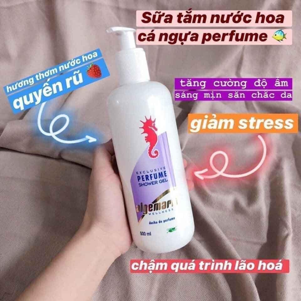 Sữa Tắm Trắng Da Cá Ngựa Đức Algemarin Perfume Shower Gel 600ml