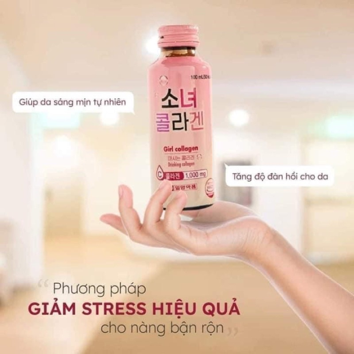 e511 - Nước Uống Bổ Sung Collagen Làm Đẹp Da Girl Collagen 1000mg Hộp 10 Chai x 100ml