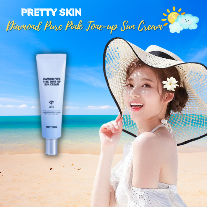 Kem chống nắng nâng tông PrettySkin Diamond Pure Pink Tone-up Sun Cream 50ml