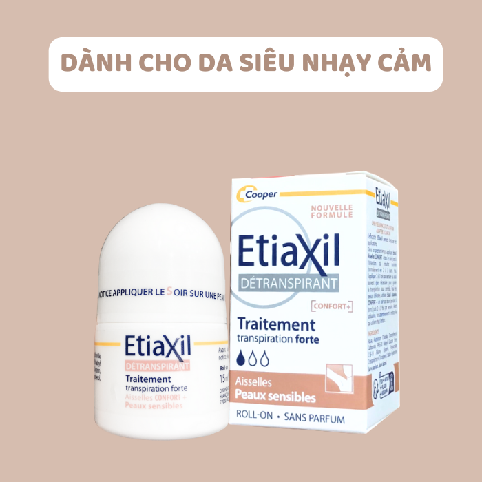 Lăn Nách Khử Mùi EtiaXil Detranspirant Traitement Roll-On Peaux Normales 15ml (Màu Đỏ, Màu Xanh, Màu Nâu))