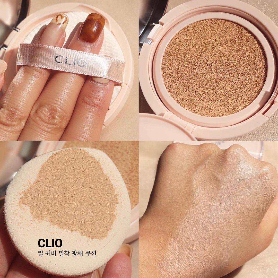 Phấn Nước Clio Kill Cover Glow / Glow Fitting Cushion SPF 50+ PA++++ 15g (1 hộp kèm 1 lõi)