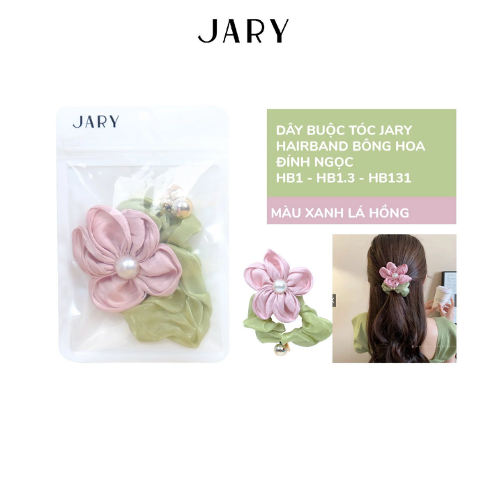 b124 - Jary - Dây Buộc Tóc, Hair Band - HB1 - HB1.3 - Bông Hoa Đính Ngọc
