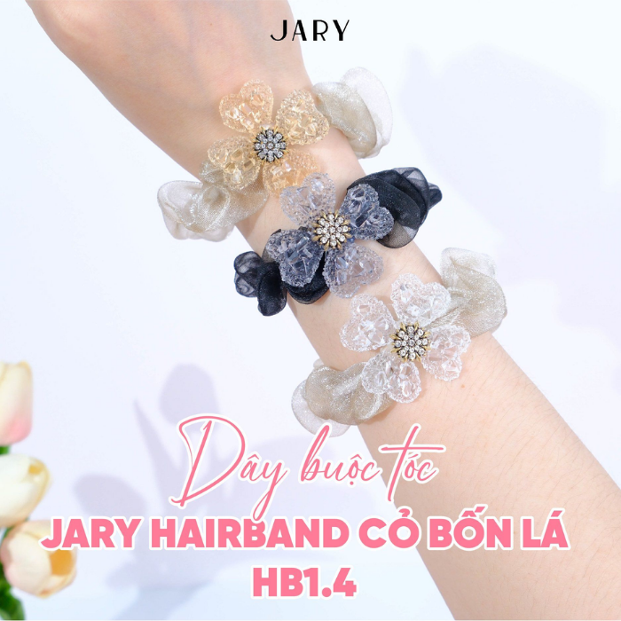 b121 - Jary - Dây Buộc Tóc Jary Hairband Cỏ Bốn Lá - HB1- HB1.4