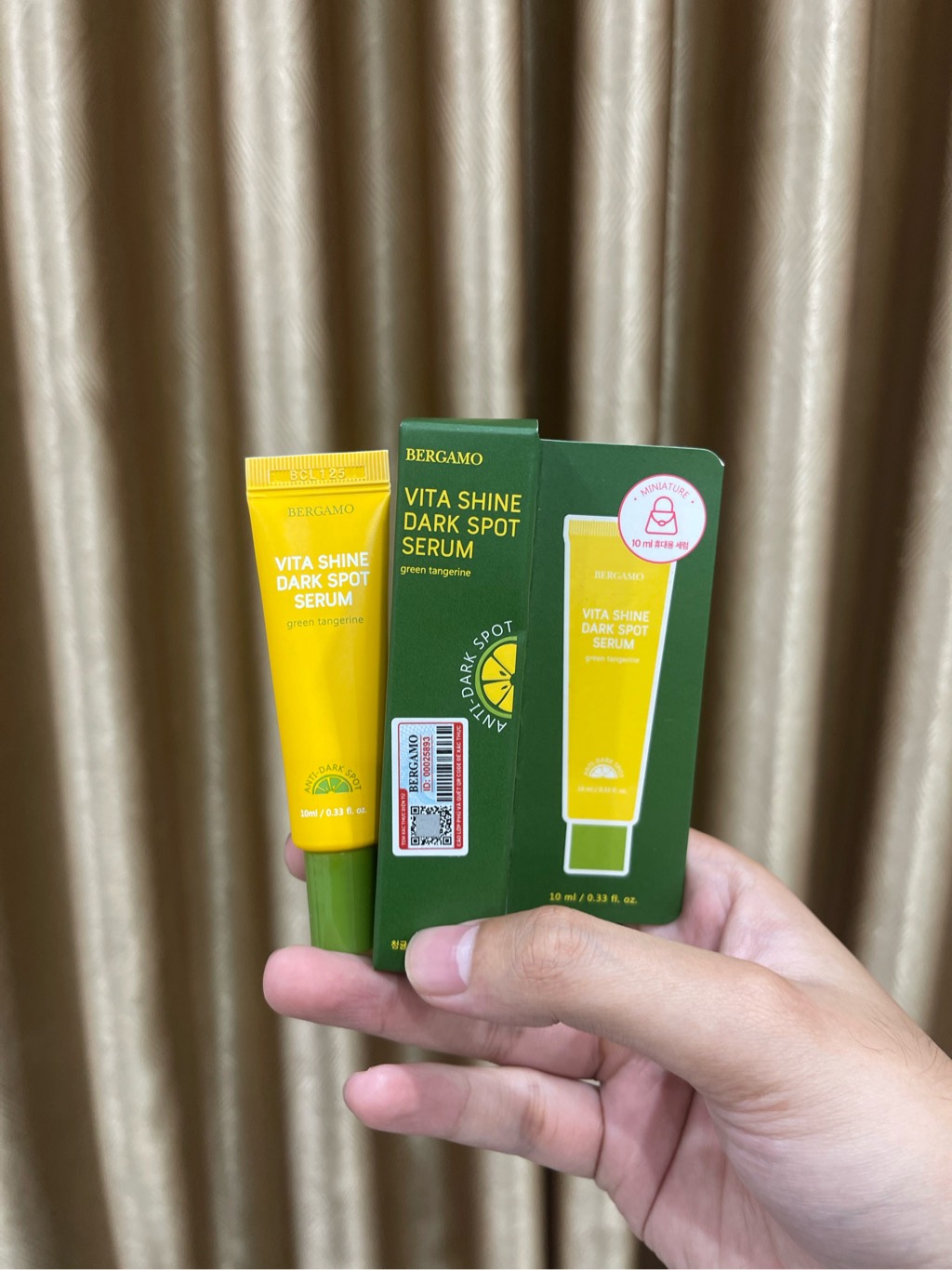 Serum quýt xanh trắng da mờ thâm nám Bergamo Green Tangerine Vita Shine Dark Spot 50ml