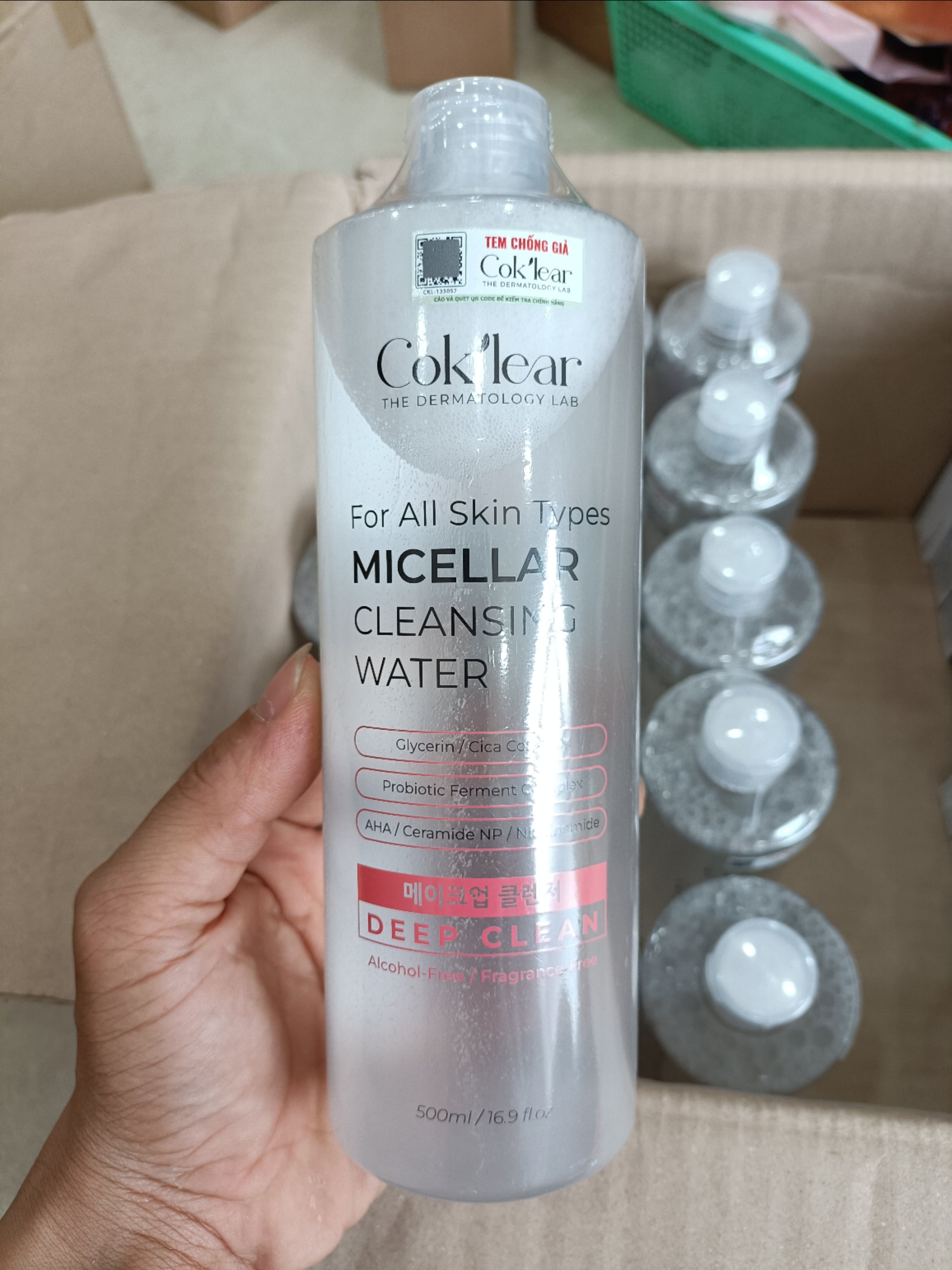 f342 - Nước tẩy trang CoK'lear Micellar Cleansing Water 500ml
